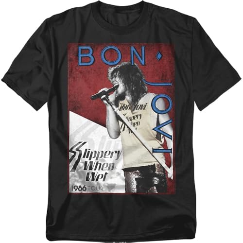 BON JOVI Livin’ on a player Tシャツ XL Amazon.com: Official Bon Jovi Livin' On A Prayer T-Shirt